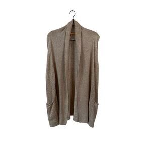 Ellen Tracy Tan Cardigan Vest Size Small